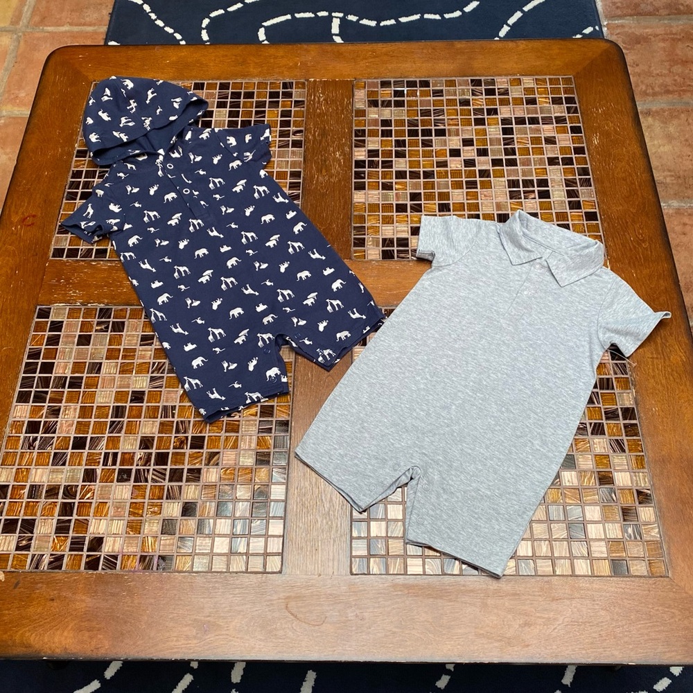 Baby Boy’s Animal Zoo Romper Collection Set